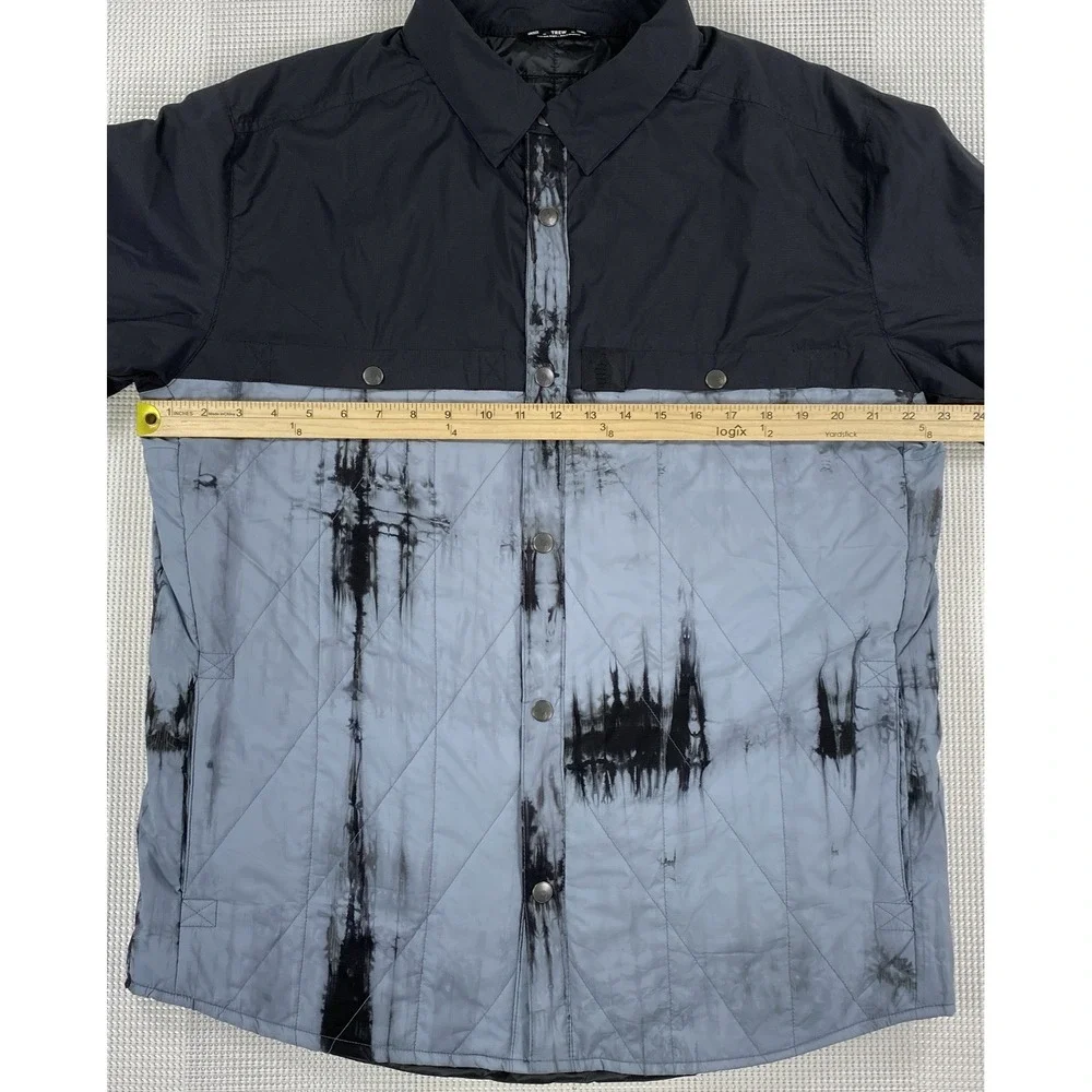 TREW Gear Snap Jack Shirt Jacket Midlayer Unisex Large Black Gray